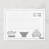 Keukenclub Briefkaart (of Recipe Card) (Achterkant)