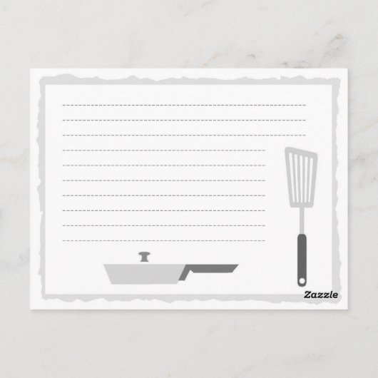 Keukenclub Briefkaart (of Recipe Card) (Achterkant)