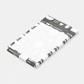 Keukencollage op de achtergrond van het karton post-it® notes (Schuin)