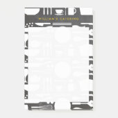 Keukencollage op de achtergrond van het karton post-it® notes (Voorkant)