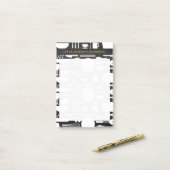 Keukencollage op zwart hout post-it® notes (Op bureau)