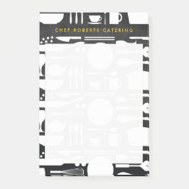 Keukencollage op zwart hout post-it® notes