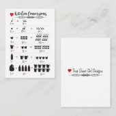 Keukenconversie Visitekaartje van 3,5 x 2,5 inch (Voorkant / Achterkant)