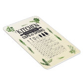 Keukenconversietabel: bekertjes en lepels, 4x6 Mag Magneet (Rechterzijde)