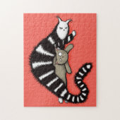 Keukende katten voor moeder en kind legpuzzel (Verticaal)