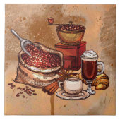 keukendecor schattige koffie tegeltje (Voorkant)