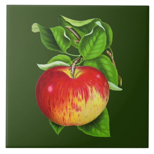 Keukendecor voor Cute Apple Tegeltje (Voorkant)