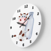 Keukendecor voor koe van koemelk grote klok (Hoek)