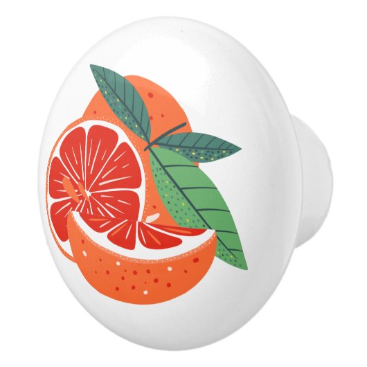 keukendecor voor koele sinaasappels keramische knop (Rechts)