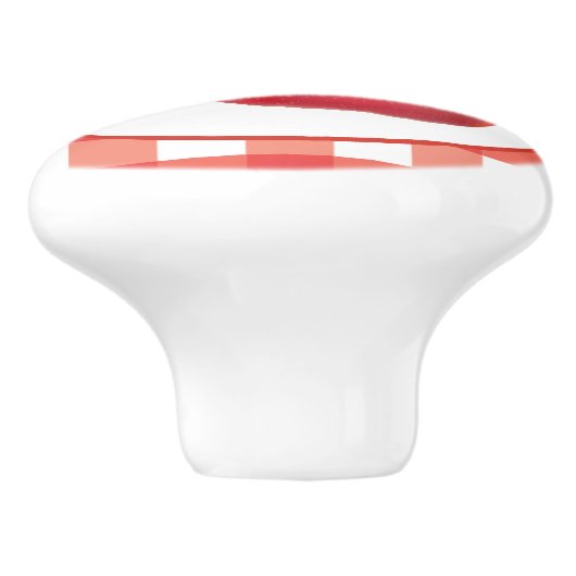 Keukendecor voor rode appelliefhebbers keramische knop (Zijkant)