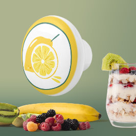 keukendecor voor schattige citroenen keramische knop