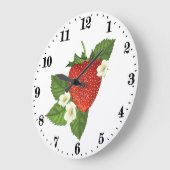 Keukendecor voor zelfliefhebbers van paardenaardbe grote klok (Hoek)