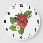 Keukendecor voor zelfliefhebbers van paardenaardbe grote klok (Voorkant)