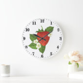 Keukendecor voor zelfliefhebbers van paardenaardbe grote klok (Huis)