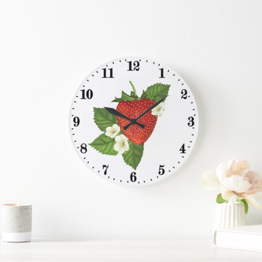 Keukendecor voor zelfliefhebbers van paardenaardbe grote klok (Huis)