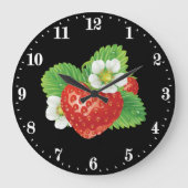 Keukendecor voor zelfliefhebbers van paardenaardbe grote klok (Voorkant)