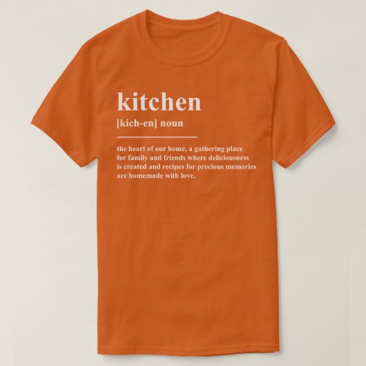 Keukendefinitie T-shirt (Design voorkant)
