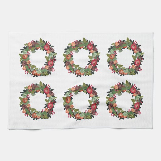 Keukendiasdoek, kerstontwerp, thuisartikelen theedoek (Horizontaal)