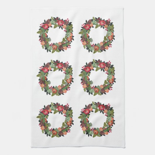 Keukendiasdoek, kerstontwerp, thuisartikelen theedoek (Verticaal)