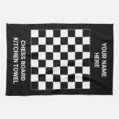Keukendidessin van het schaakbord voor nieuwighede theedoek (Horizontaal)