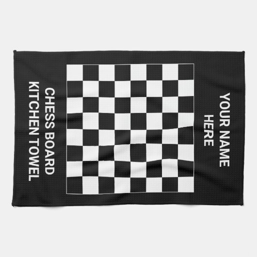 Keukendidessin van het schaakbord voor nieuwighede theedoek (Horizontaal)