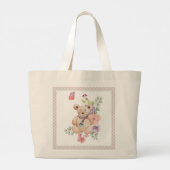 Keukendij in bloemen grote tote bag (Achterkant)