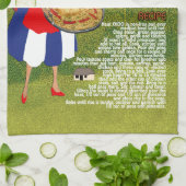 Keukendikkuiken en -kuikens van Cubaanse keuken op Theedoek (Gevouwen)