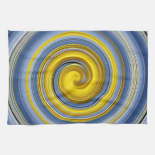 Keukendoek geel-blauw theedoek