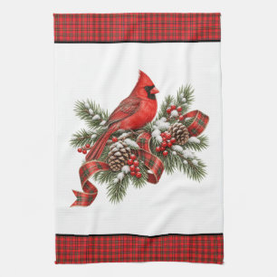 Keukendoek-Kerst Kardinaal Theedoek