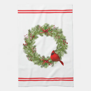 Keukendoek-Kerst Kardinaal Theedoek