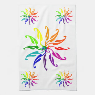 keukendoek - kleurenwielen theedoek
