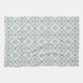 Keukendoek met een eenvoudig geometrisch patroon theedoek