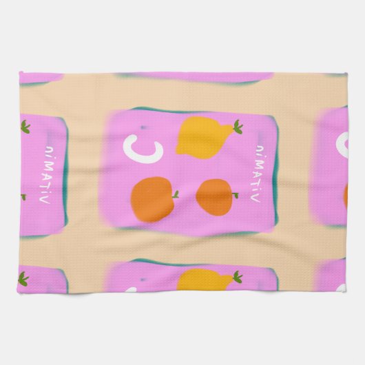keukendoek met fruitprint theedoek (Horizontaal)