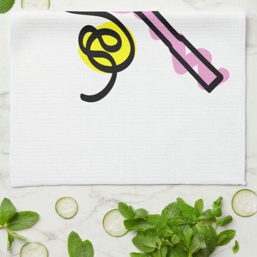 Keukendoek met tennisprint theedoek (Gevouwen)