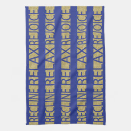Keukendoek Passover RR/Blue, Gold Theedoek