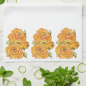 Keukendoek - Tangerine Rozen Theedoek (Gevouwen)