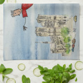 Keukendoek: Vliegende Joanna en Grace Cathedral Theedoek (Gevouwen)