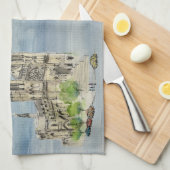 Keukendoek: Vliegende Joanna en Grace Cathedral Theedoek (Quarter Fold)