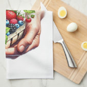 Keukendoeken-Bessenmand Keukendoek Theedoek (Quarter Fold)