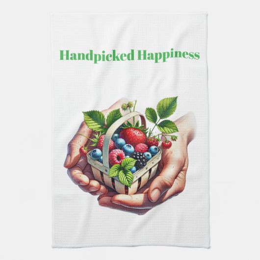 Keukendoeken-Bessenmand Keukendoek Theedoek (Verticaal)