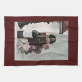 Keukendoekwijn, druiven en Rozen Theedoek (Horizontaal)