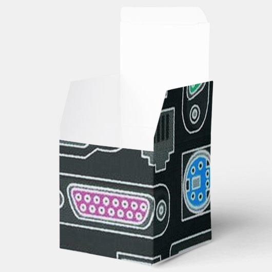 Keukendoos voor computergeek invoerpatroon bedankdoosjes (Geopend)
