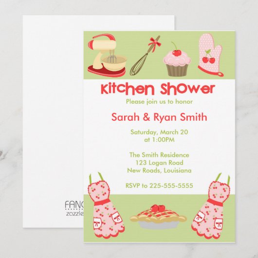 Keukendouche Kaart (Voorkant / Achterkant)