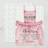 Keukendouche-uitnodiging, voorraad de keuken kaart (Voorkant / Achterkant)