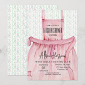 Keukendouche-uitnodiging, voorraad de keuken kaart (Voorkant / Achterkant)