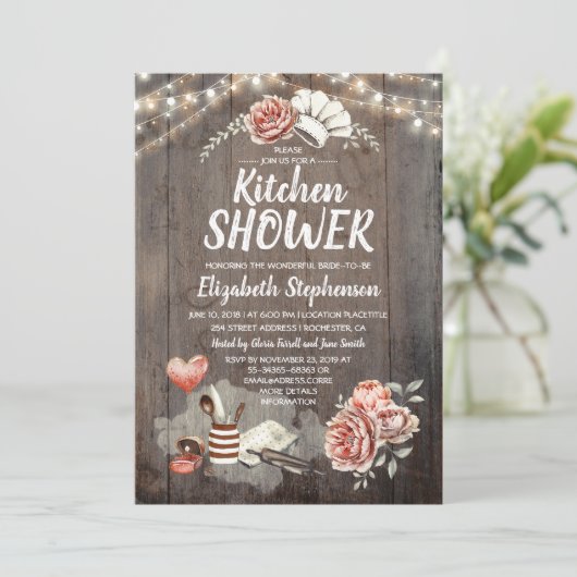 Keukendouwer - Rustisch Vrijgezellenfeest Kaart (Staand voorkant)