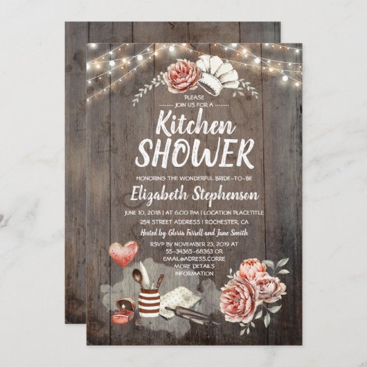 Keukendouwer - Rustisch Vrijgezellenfeest Kaart (Voorkant / Achterkant)