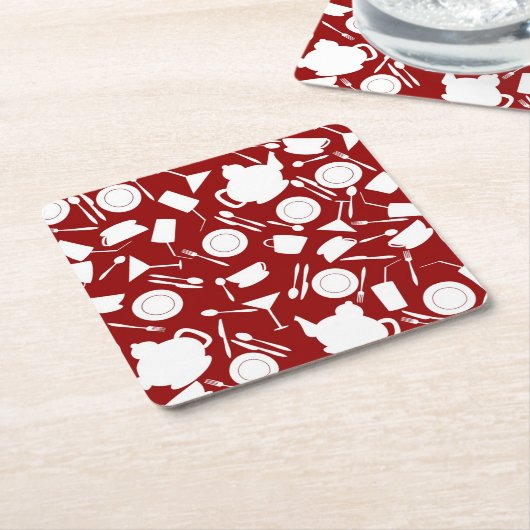 Keukenelementenpatroon Kartonnen Onderzetters (Schuin)