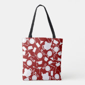 Keukenelementenpatroon Tote Bag (Achterkant)
