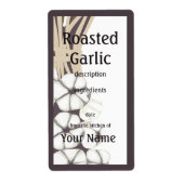 Keukenetiket gebrande knoflook etiket (Voorkant)